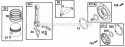 Piston Grp Bearing Cvrs Diagram and Parts List for 233461-2540-01  Briggs and Stratton Engine